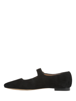 Sam Edelman Michaela Mary Jane Suede Ballerina Pumps - view 2, Black