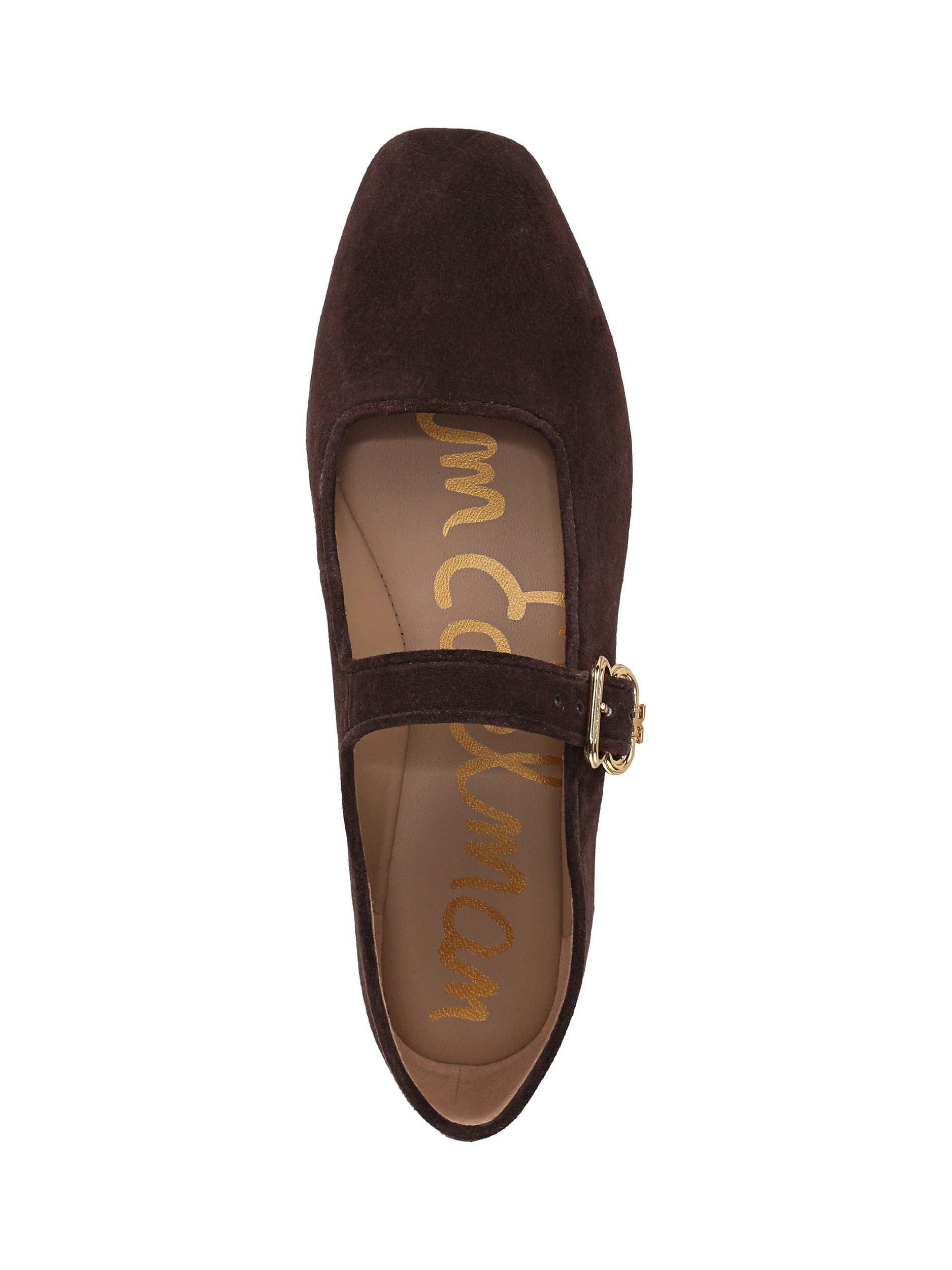 Product image 4 of 6, which shows Sam Edelman Michaela Mary Jane Ballerina Pumps, Cafe Noir, 3