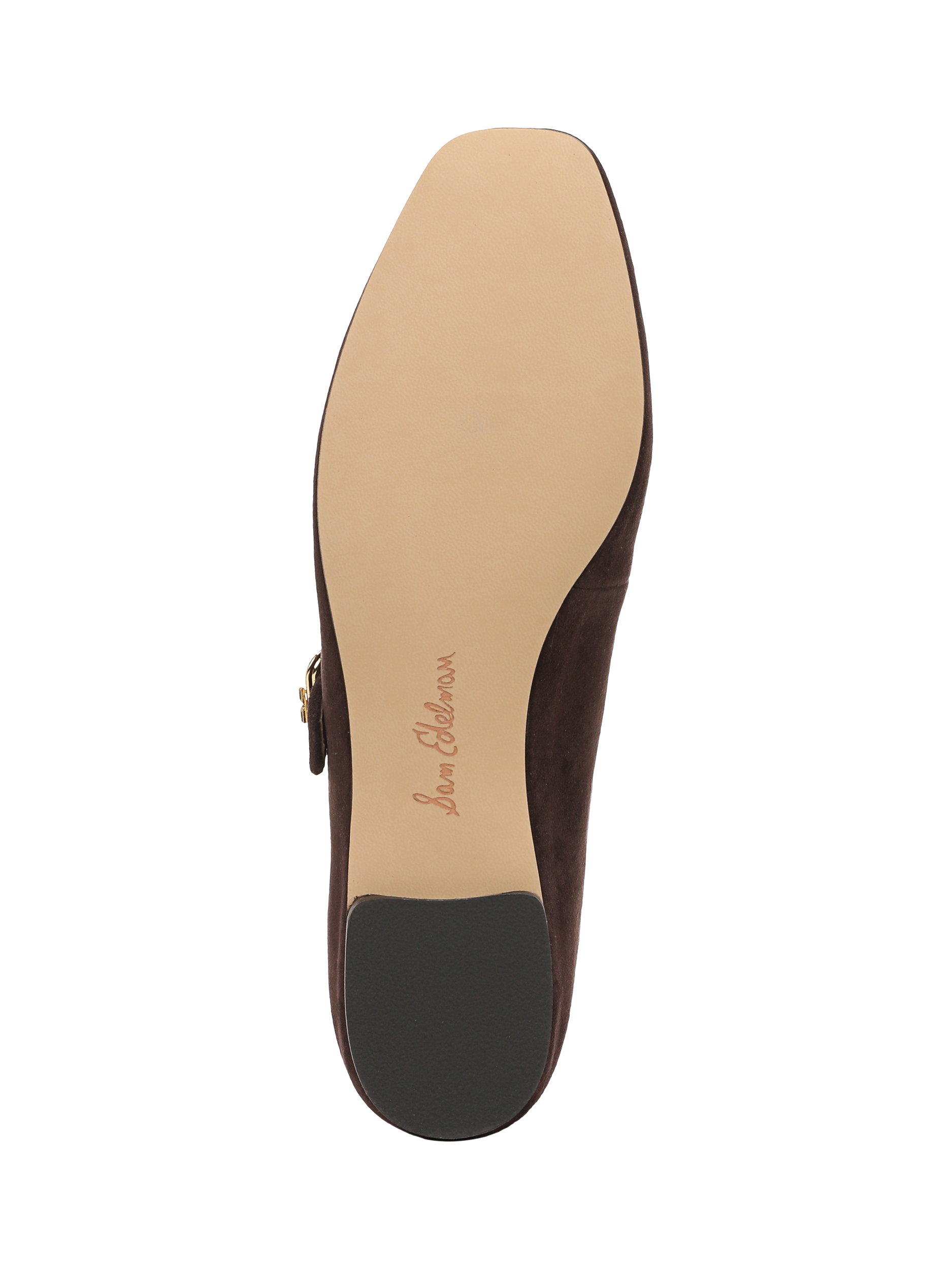 Product image 6 of 6, which shows Sam Edelman Michaela Mary Jane Ballerina Pumps, Cafe Noir, 3
