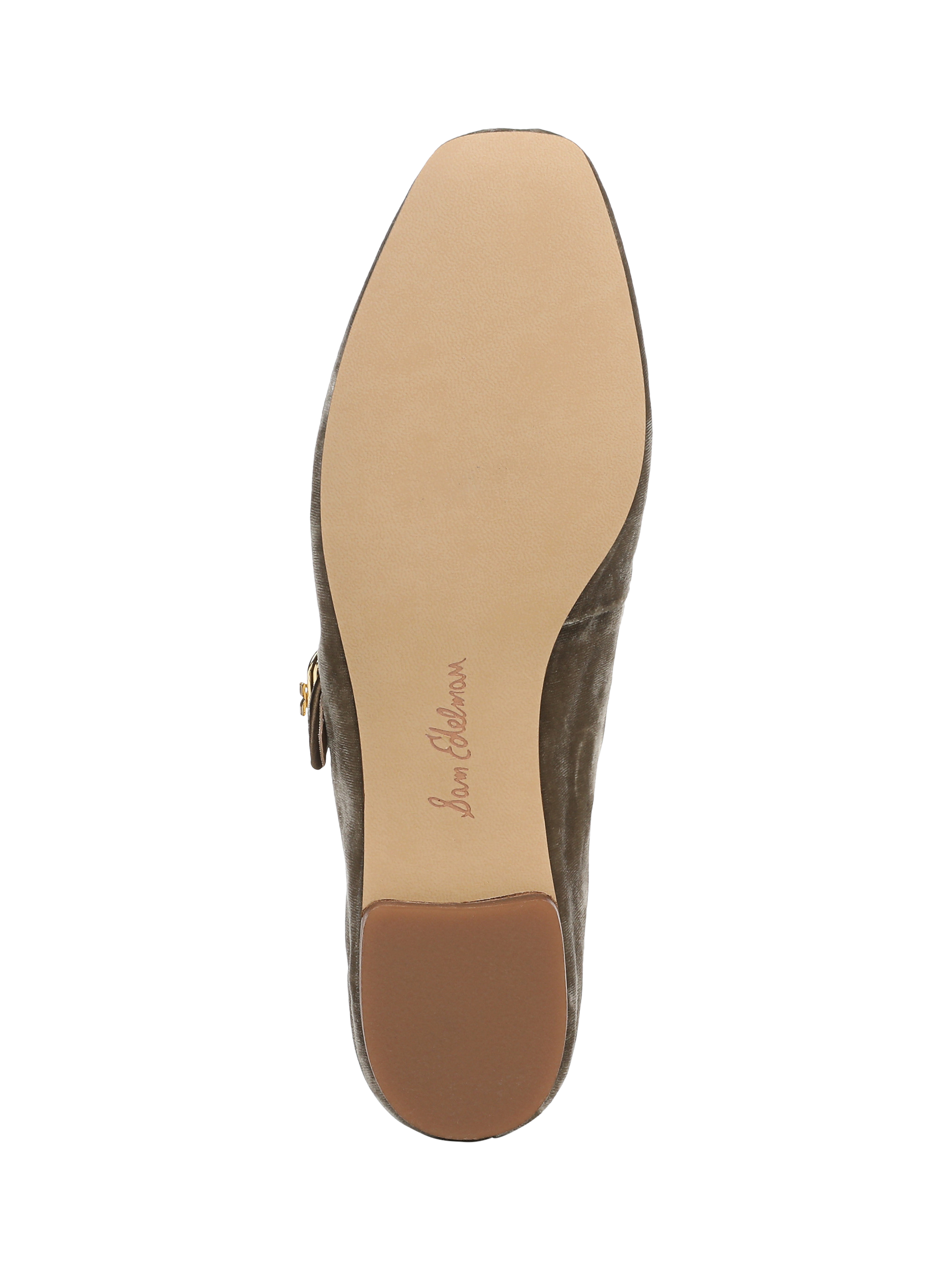 Product image 6 of 6, which shows Sam Edelman Michaela Mary Jane Ballerina Pumps, Dark Silver Sage, 3