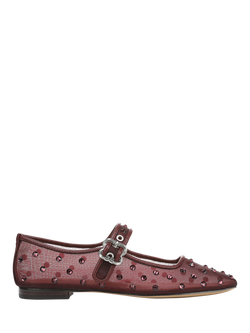 Sam Edelman Michaela Shine Mary Jane Ballerina Pumps, French Merlot