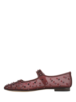 Sam Edelman Michaela Shine Mary Jane Ballerina Pumps - view 2, French Merlot