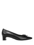 Sam Edelman Rinda Leather Block Heel Court Shoes, Black