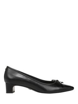 Sam Edelman Rinda Leather Block Heel Court Shoes, Black, Black