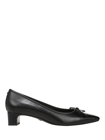 Sam Edelman Rinda Leather Block Heel Court Shoes, Black, Black