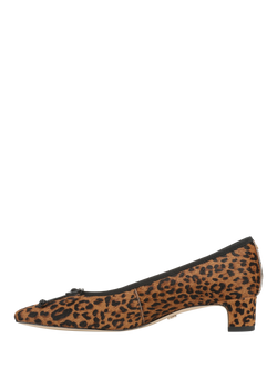 Sam Edelman Rinda Kitten Heel Leopard Print Court Shoes - view 2, Brown/Multi