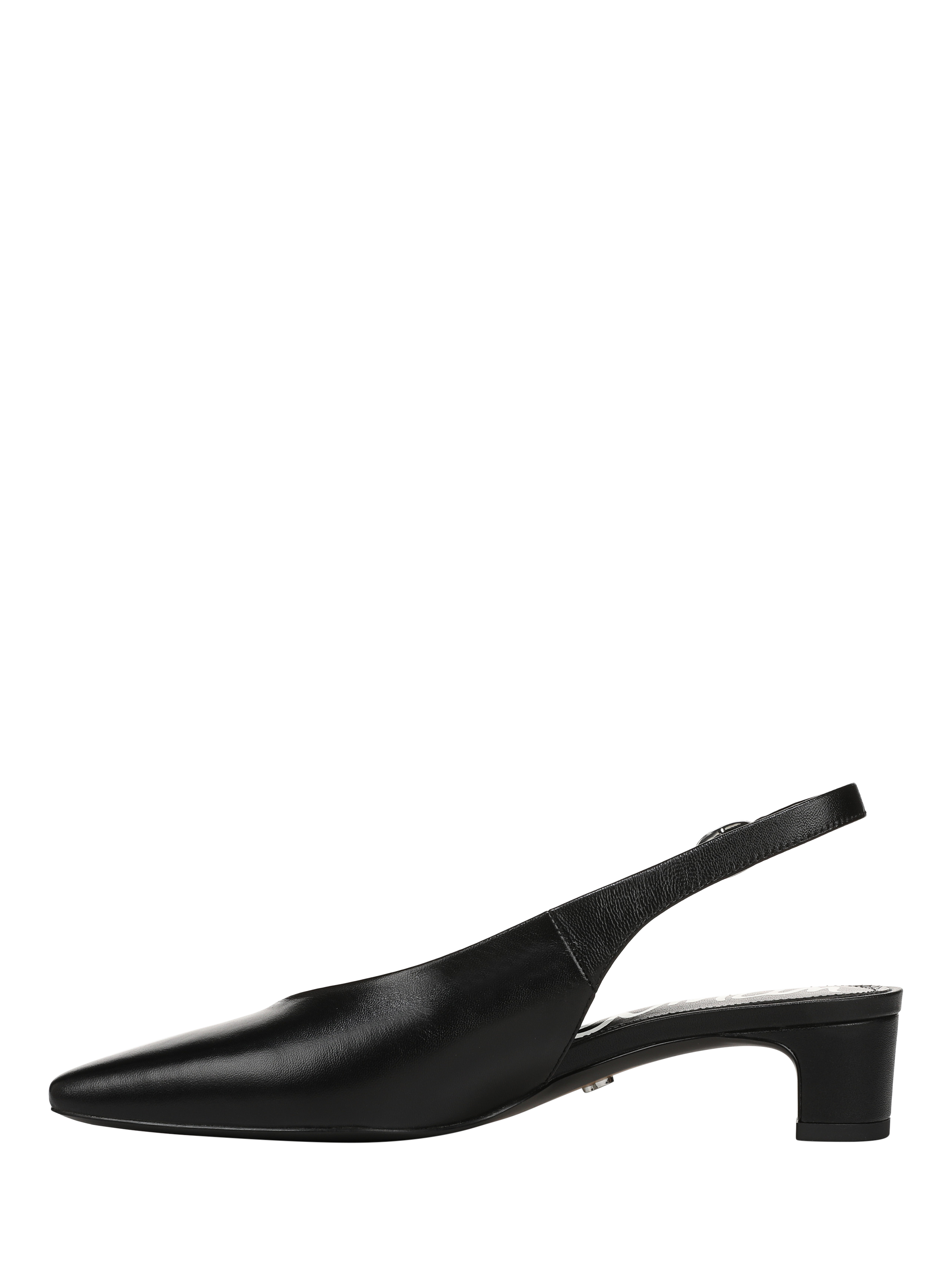 Product image 2 of 6, which shows Sam Edelman Ronnie Block Heel Slingback Court Shoes, Black, 3