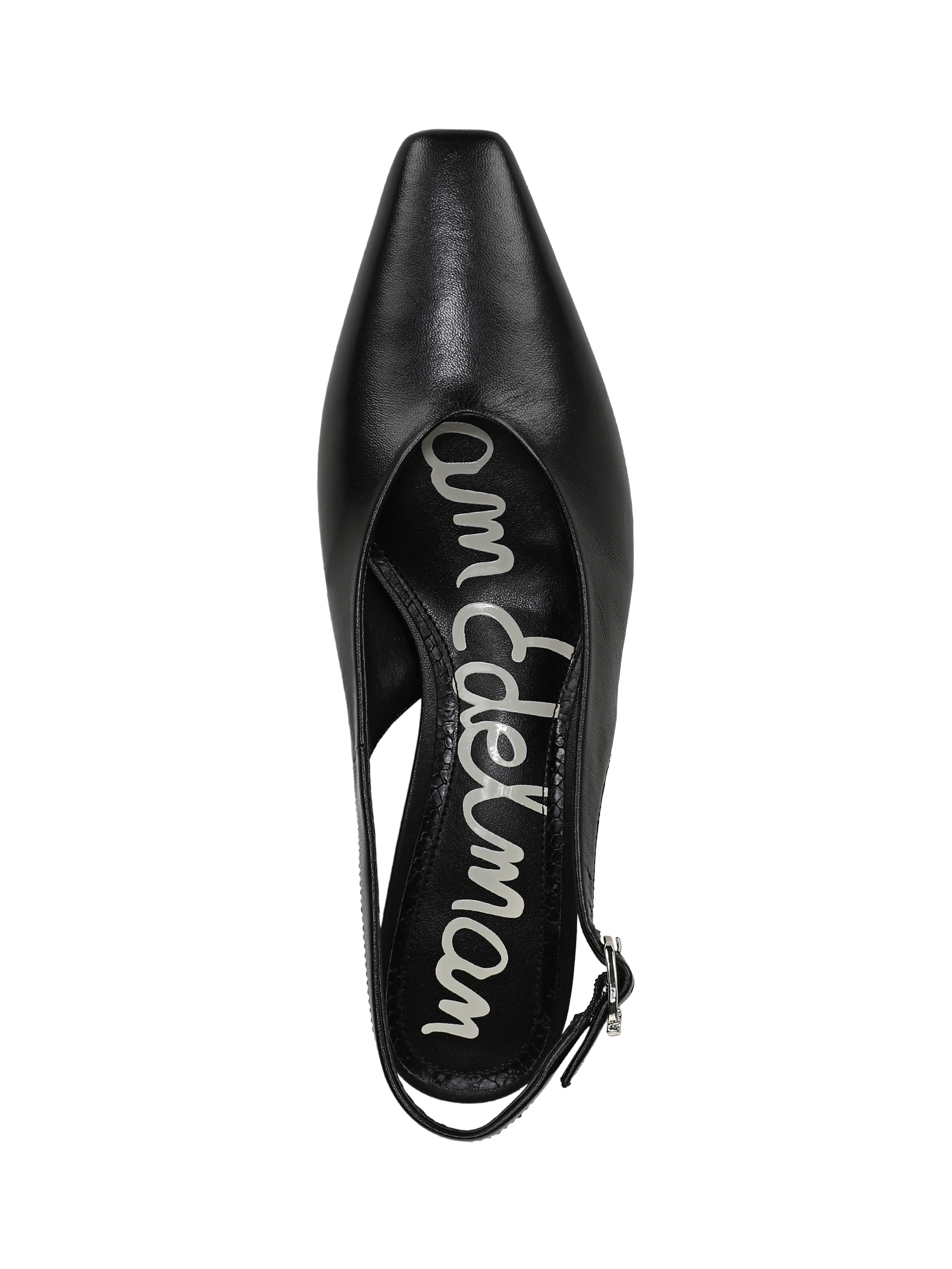 Product image 5 of 6, which shows Sam Edelman Ronnie Block Heel Slingback Court Shoes, Black, 3