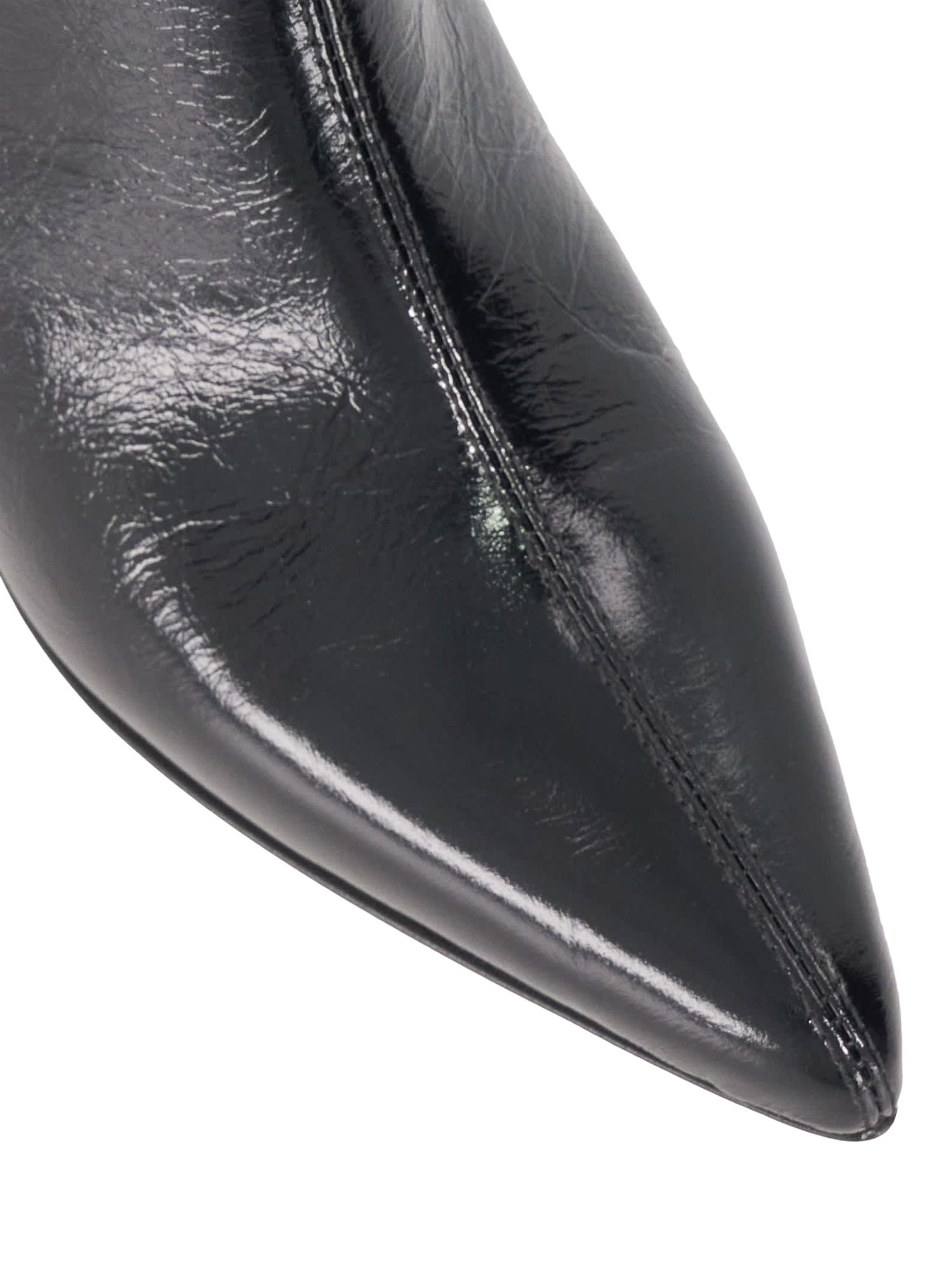 Product image 6 of 6, which shows Dune London Pami Leather Block Heel Ankle Boots, Black, EU36