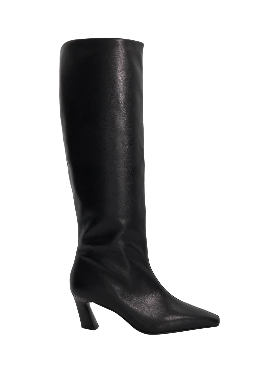 Product image 1 of 5, which shows Dune London Selinni Leather Calf Boots, Black, EU36