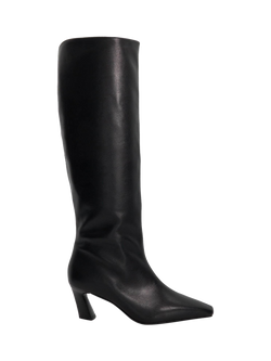 Dune London Selinni Leather Calf Boots, Black