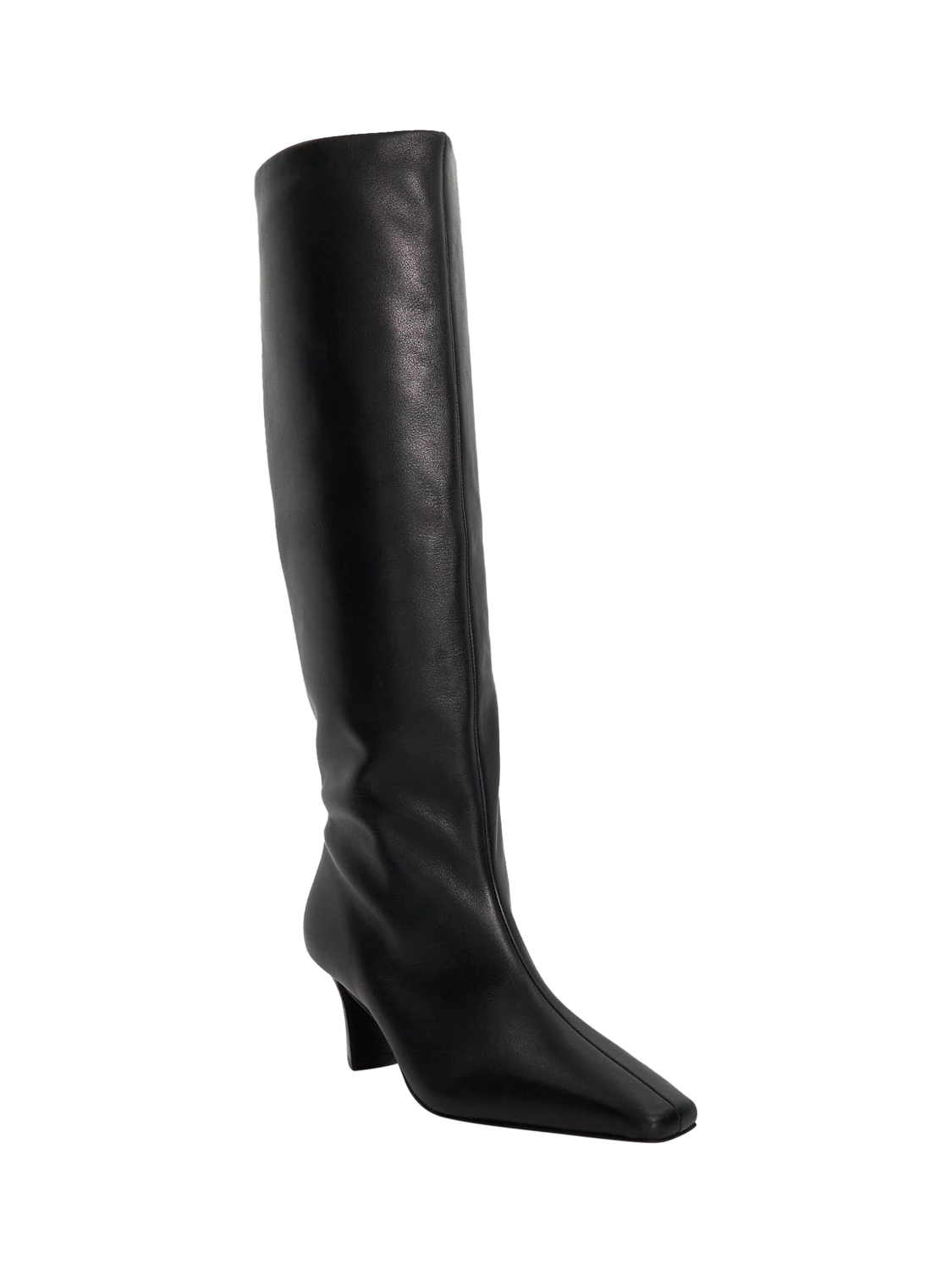 Product image 3 of 5, which shows Dune London Selinni Leather Calf Boots, Black, EU36
