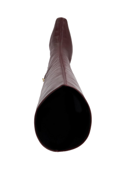 Dune London Selinni Leather Calf Boots - view 2, Burgundy