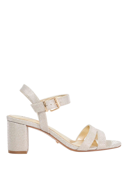 Dune London Merisa Block Heel Sandals, Gold, Gold