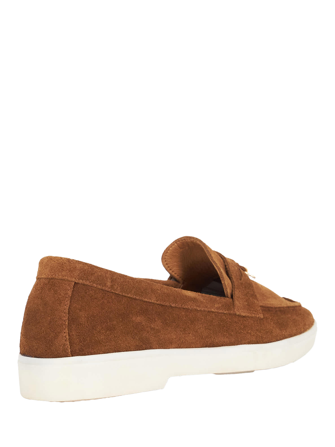 Product image 4 of 5, which shows Dune London Grinning Suede Loafers, Dark Tan, EU36