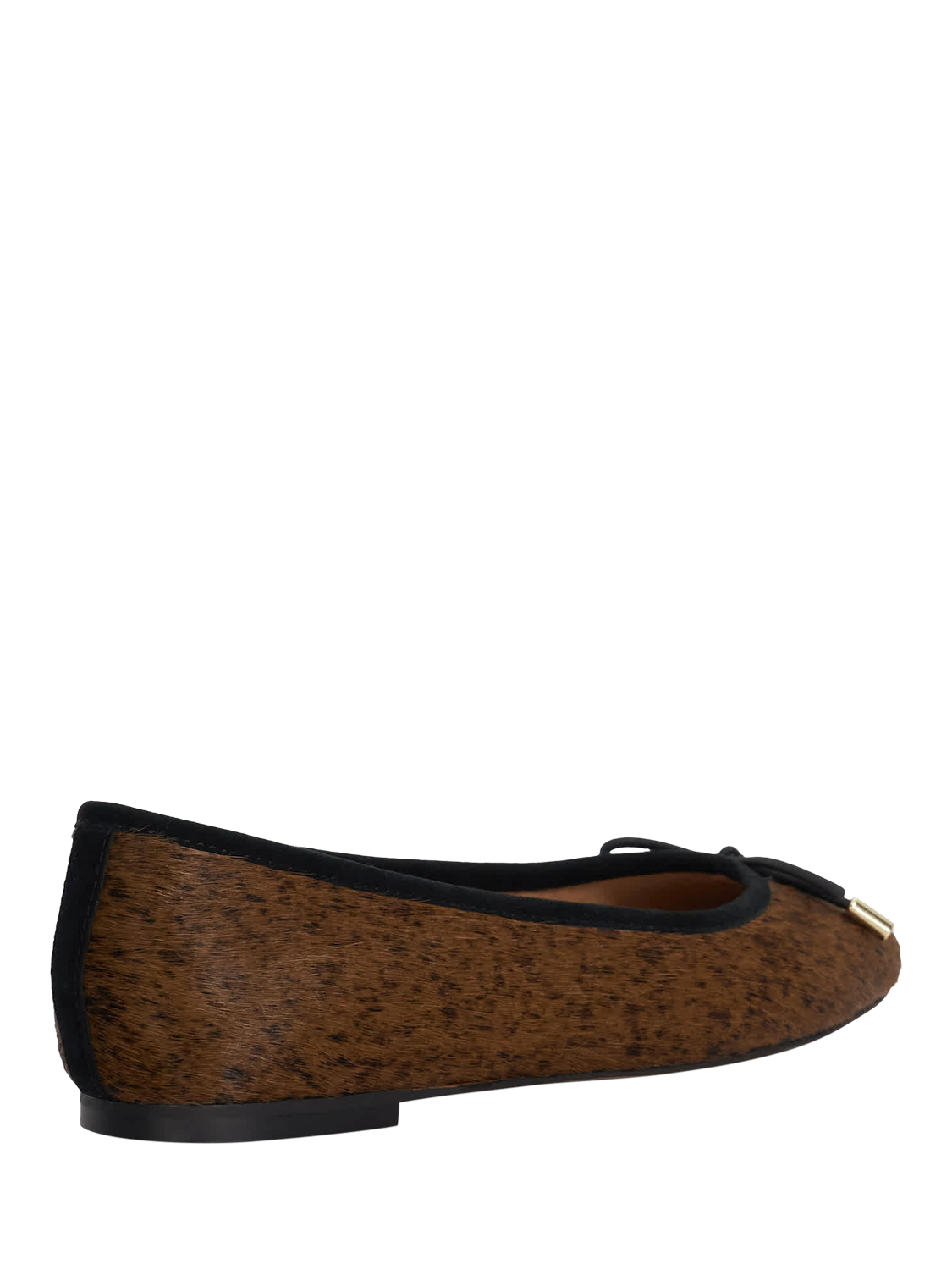 Product image 5 of 6, which shows Dune London Highest Suede Ballerina Pumps, Dark Tan, EU36