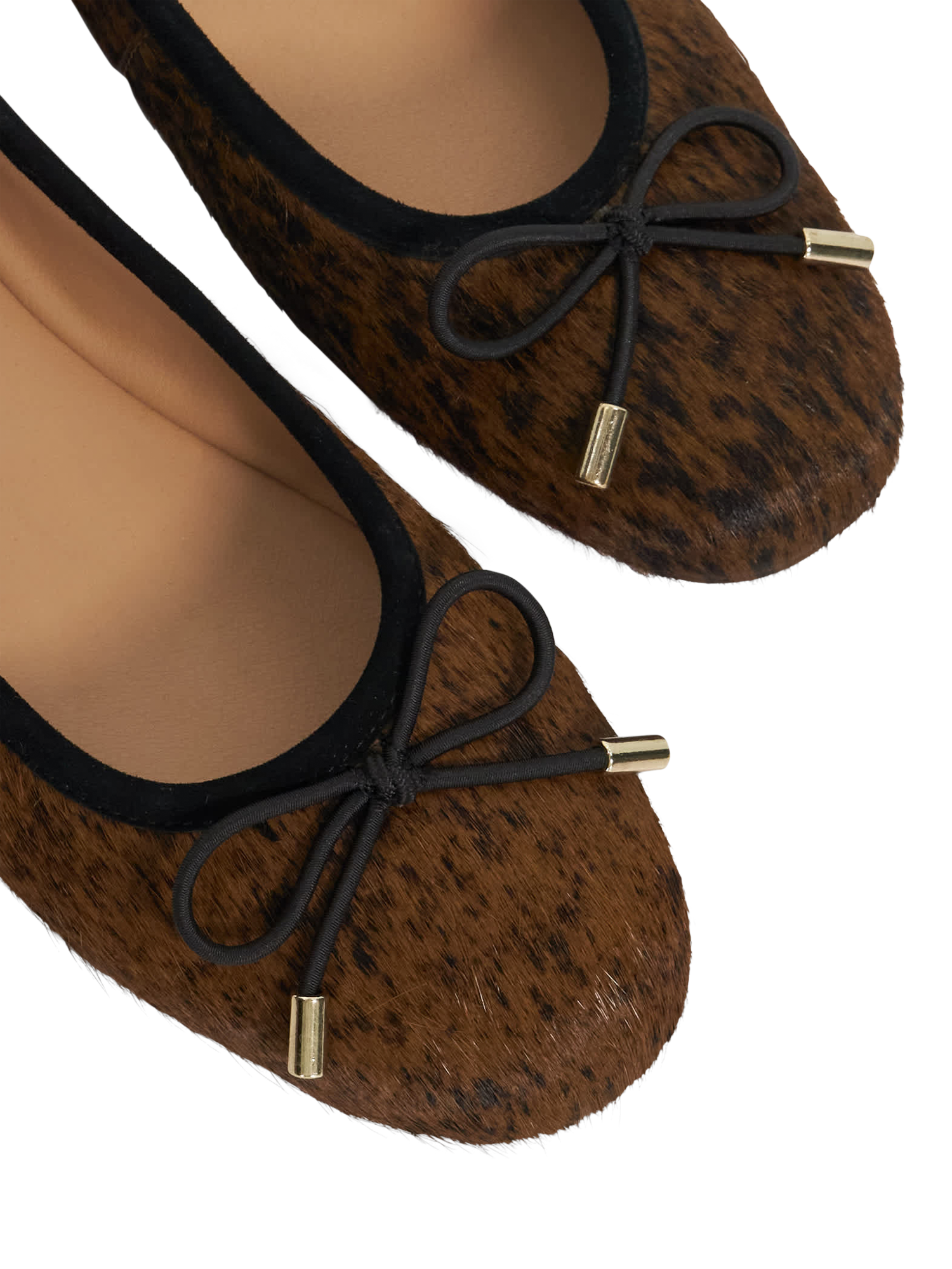 Product image 6 of 6, which shows Dune London Highest Suede Ballerina Pumps, Dark Tan, EU36