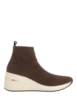 Dune London Envisioned Wedge Trainers, Brown, Brown
