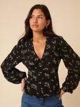 Nobody's Child Emmeline Floral Shirt, Black/White