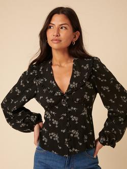 Nobody's Child Emmeline Floral Shirt, Black/White, Black/White