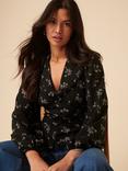 Nobody's Child Emmeline Floral Shirt, Black/White