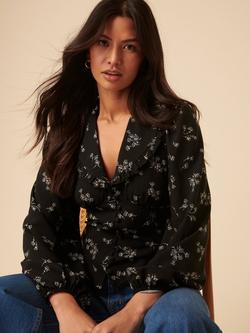 Nobody's Child Emmeline Floral Shirt, Black/White - view 2, Black/White