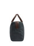 Carl Friedrik Compact Weekender Leather Holdall Bag, 35L, Navy/Hackett