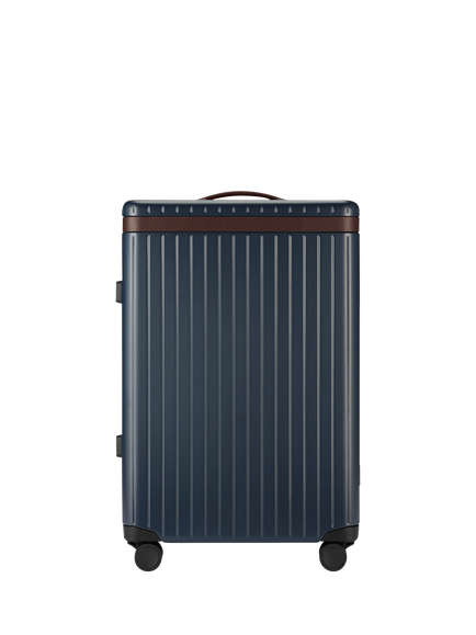 Carl Friedrik The Check-In 4-Wheel 67cm Medium Suitcase, 69L, Navy/Hackett, Navy/Hackett