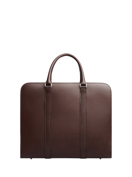 Carl Friedrik Palissy Leather Overnight Bag, 27L, Chocolate - view 2, Chocolate