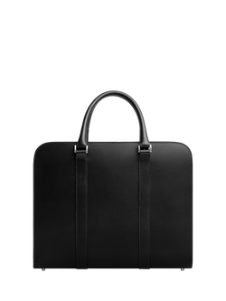 Carl Friedrik Palissy 15" Laptop Leather Double Briefcase, 16L - view 2, Black