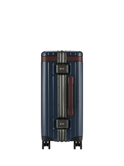 Carl Friedrik The Carry-On 4-Wheel 56cm Cabin Case, 40L - view 2, Navy/Hackett