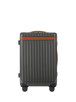 Carl Friedrik The Carry-On X 4-Wheel 56cm Cabin Case, 43L, Grey/Cognac