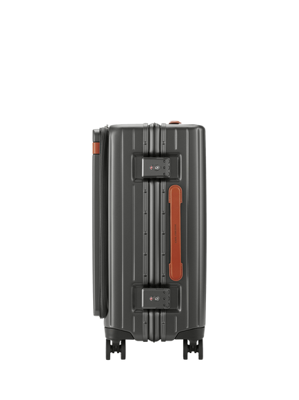Carl Friedrik The Carry-On X 4-Wheel 56cm Cabin Case, 43L - view 2, Grey/Cognac