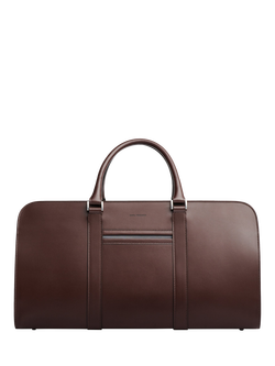 Carl Friedrik Palissy Leather Weekend Bag, 30L, Chocolate