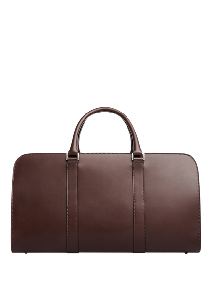 Carl Friedrik Palissy Leather Weekend Bag, 30L - view 2, Chocolate