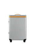 Carl Friedrik The Check-In 4-Wheel 67cm Medium Suitcase, 69L, Arctic Grey/Tan