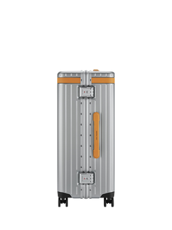 Carl Friedrik The Check-In 4-Wheel 67cm Medium Suitcase, 69L, Arctic Grey/Tan - view 2, Arctic Grey/Tan
