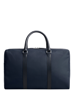Carl Friedrik Compact Weekender Nylon Holdall Bag, 35L, Navy - view 2, Navy