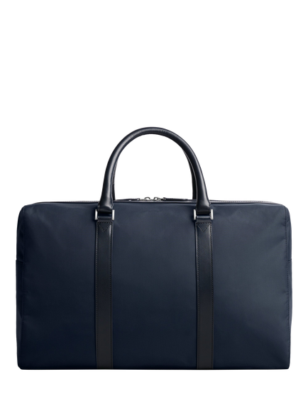 Carl Friedrik Compact Weekender Nylon Holdall Bag, 35L, Navy - view 2, Navy