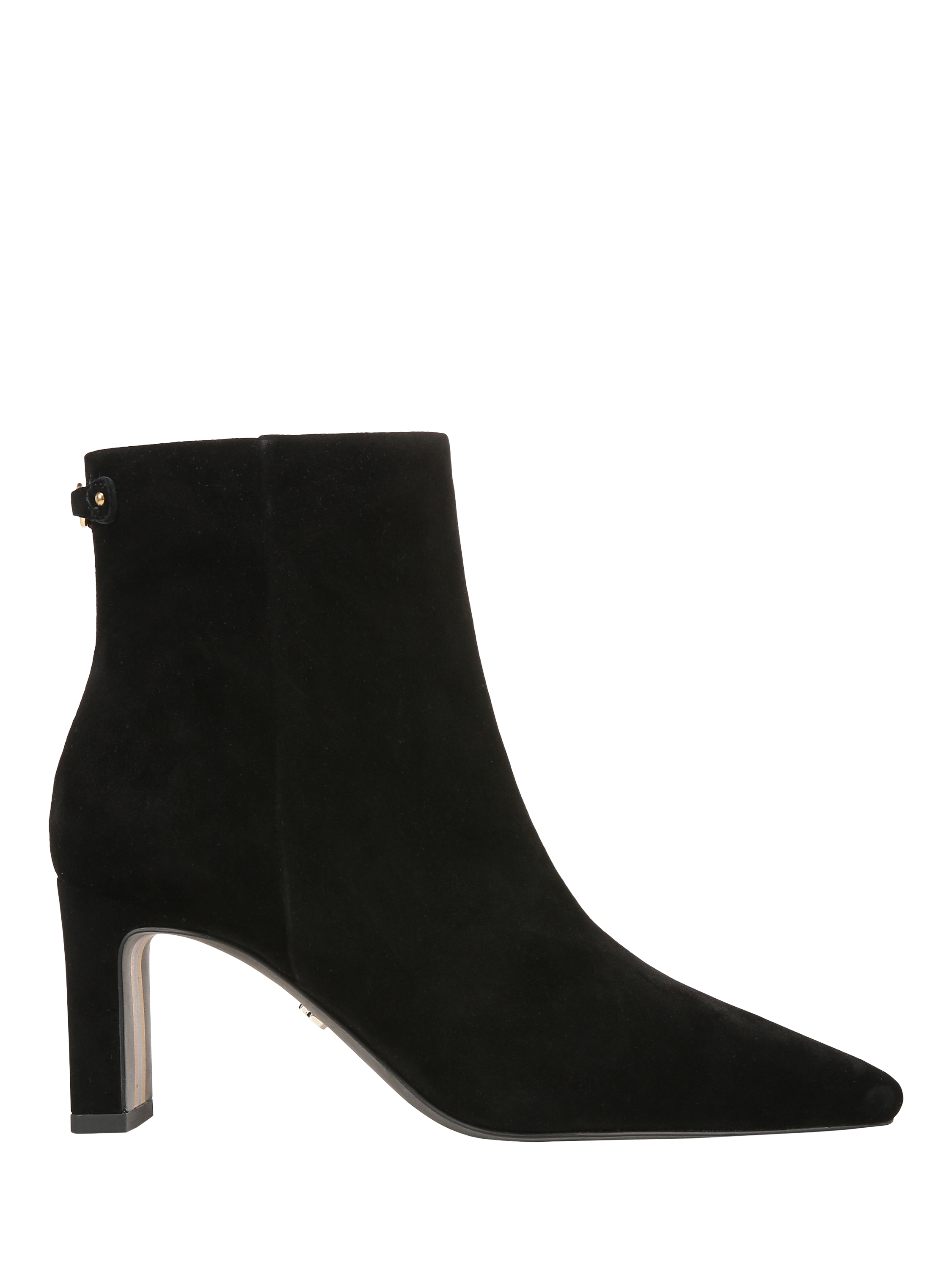Product image 1 of 6, which shows Sam Edelman Saige Suede Ankle Boots, Black, 3
