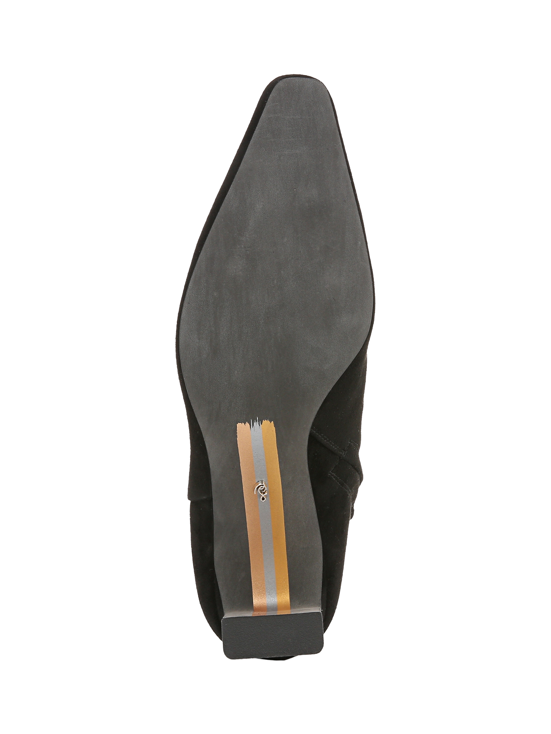 Product image 6 of 6, which shows Sam Edelman Saige Suede Ankle Boots, Black, 3