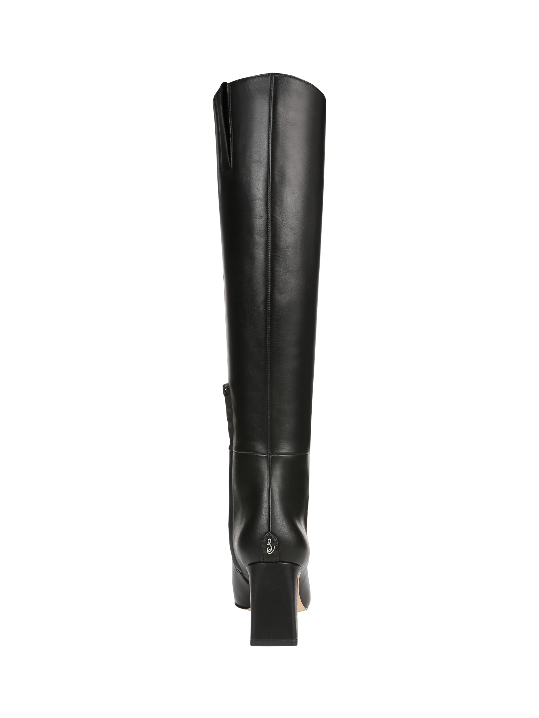 Product image 4 of 6, which shows Sam Edelman Sylvia Wide Calf Leather Knee High Boots, Black, 3