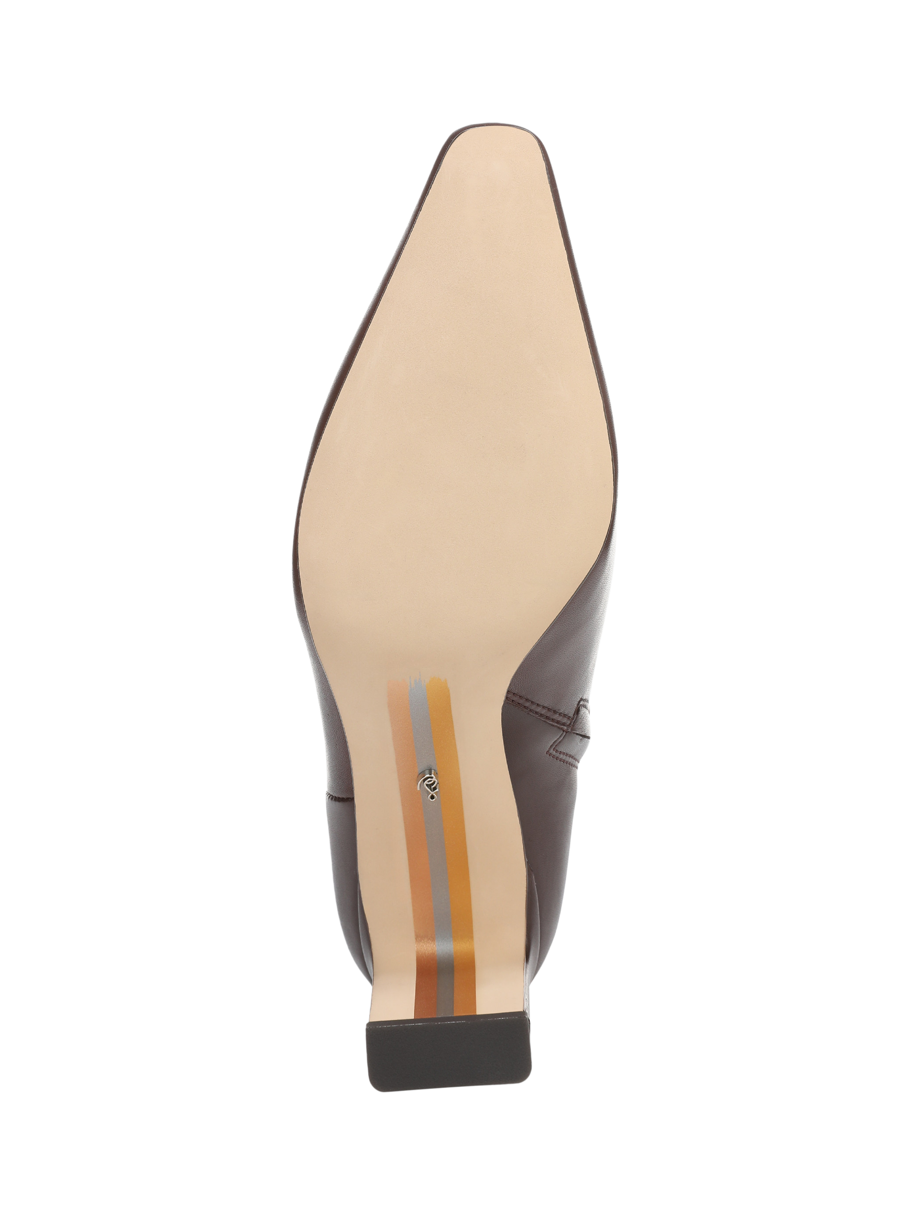 Product image 6 of 6, which shows Sam Edelman Sylvia Wide Calf Leather Knee High Boots, Spiced Pecan, 3