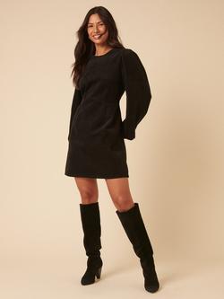 Nobody's Child Peggy Balloon Sleeve Corduroy Mini Dress, Black, Black