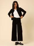 Nobody's Child Wide Leg Scallop Cotton Denim Jeans
