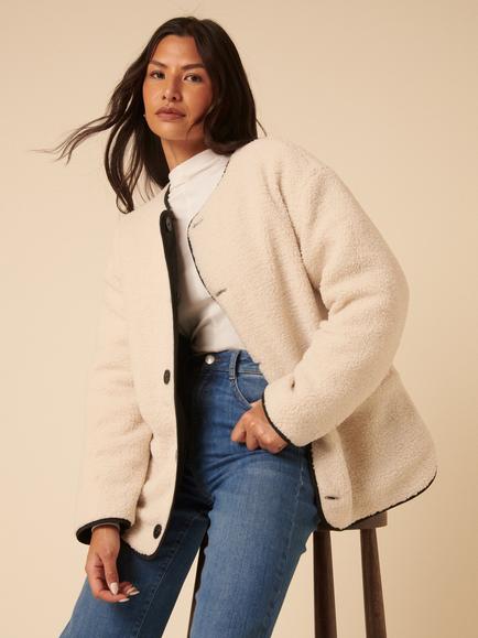 Nobody's Child Tawnie Reversible Jacket, Ivory - view 2, Ivory