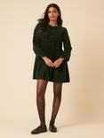 Nobody's Child Eden Tie Detail Cotton Mini Smock Dress, Green