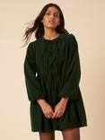 Nobody's Child Eden Tie Detail Cotton Mini Smock Dress, Green