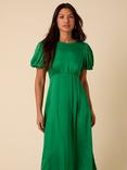 Nobody's Child Quinn Short Puff Sleeve Midi Dress, Green