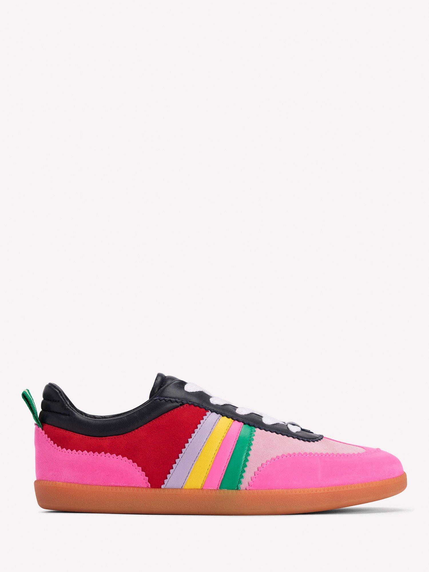 Product image 1 of 5, which shows Boden Erin Suede Blend Retro Trainers, Multi, 4